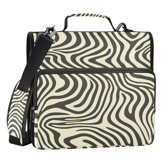 ALAZA Zipper Binder Wavy Stripes 3 Ring Trapper Keeper File Folder Organizer Bag