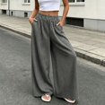 thumbnail image 3 of Wide Leg Pants Woman Elastic High Waist Loose Casual Lightweight Striped Flowy Palazzo Pants with Pockets, 3 of 6