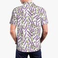 thumbnail image 5 of Vsdgher Lavender Flowers Print Men's Short Sleeve Stretch Polo Shirt, Moisture-Wicking Performance Polo Shirt, 5 of 8