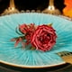 thumbnail image 5 of 2 servilleteros con rosas artificiales para San Valentín | Servilleteros de resina roja con flores artificiales | Decoración romántica de mesa de boda de aleación | Accesorios para cenas de, 5 of 6