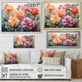 thumbnail image 4 of Designart "Peach Green Cactus Representation Colorfuled Acrylic IV" Floral Floater Framed Wall Art Living Room, 4 of 7