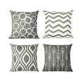 thumbnail image 2 of FNGZ Pillow Case Square Pillowcase Clearance Fashion Geometric Pillow Case Sofa Car Waist Throw Cushion Cover Home Decor 4PCS Grey, 2 of 2