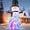 Snowman, variant on Yexmas 9FT Inflatable Christmas Santa Claus in Hot Air Balloon,Outdoor Holiday Decoration with LED Lights for Yard Lawn Garden