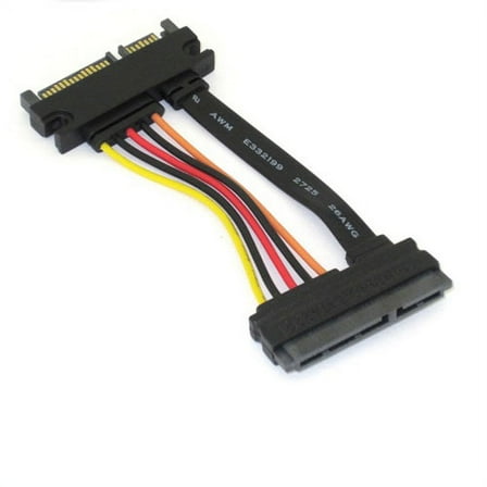 22 Pin Male to 22 Pin Female SATA III Extension Cable 5 Inches