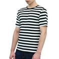 thumbnail image 2 of Lars Amadeus Men's Vintage Crew Neck Short Sleeve Striped T-shirt, 2 of 6