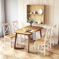 thumbnail image 2 of Gymax Modern Wooden Dining Chairs Set of 4 w/ High Back Rubber Wood Frame Armless, 2 of 9