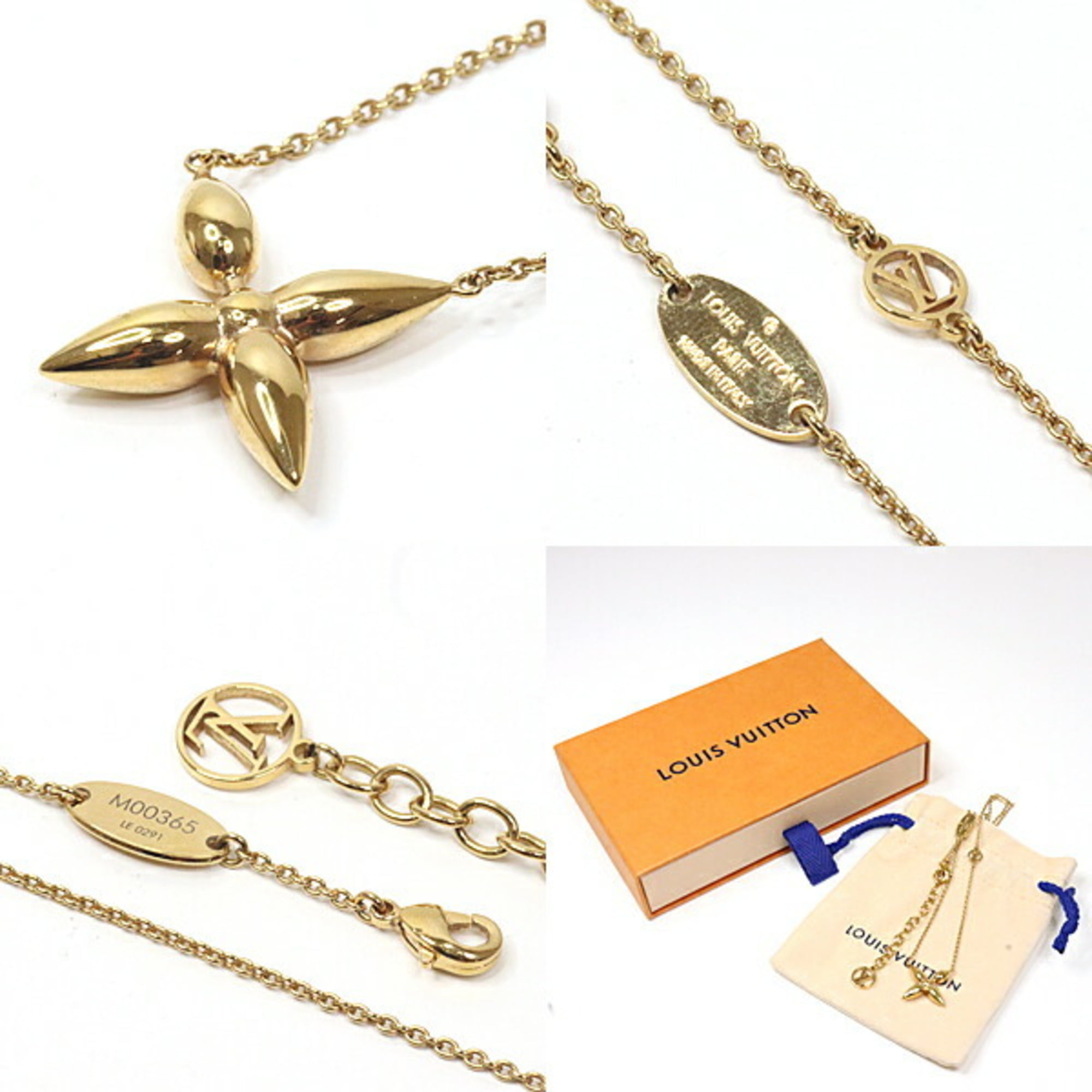 Used] Louis Vuitton Collier Louis Zette M00365 Necklace Metal Gold Golden  ref.498289 - Joli Closet