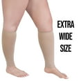 thumbnail image 3 of Wide Plus Size Leg Compression Sleeve Calf Support Sleeves Legs Pain Relief Comfortable and Secure Footless Socks Unisex, 3 of 5