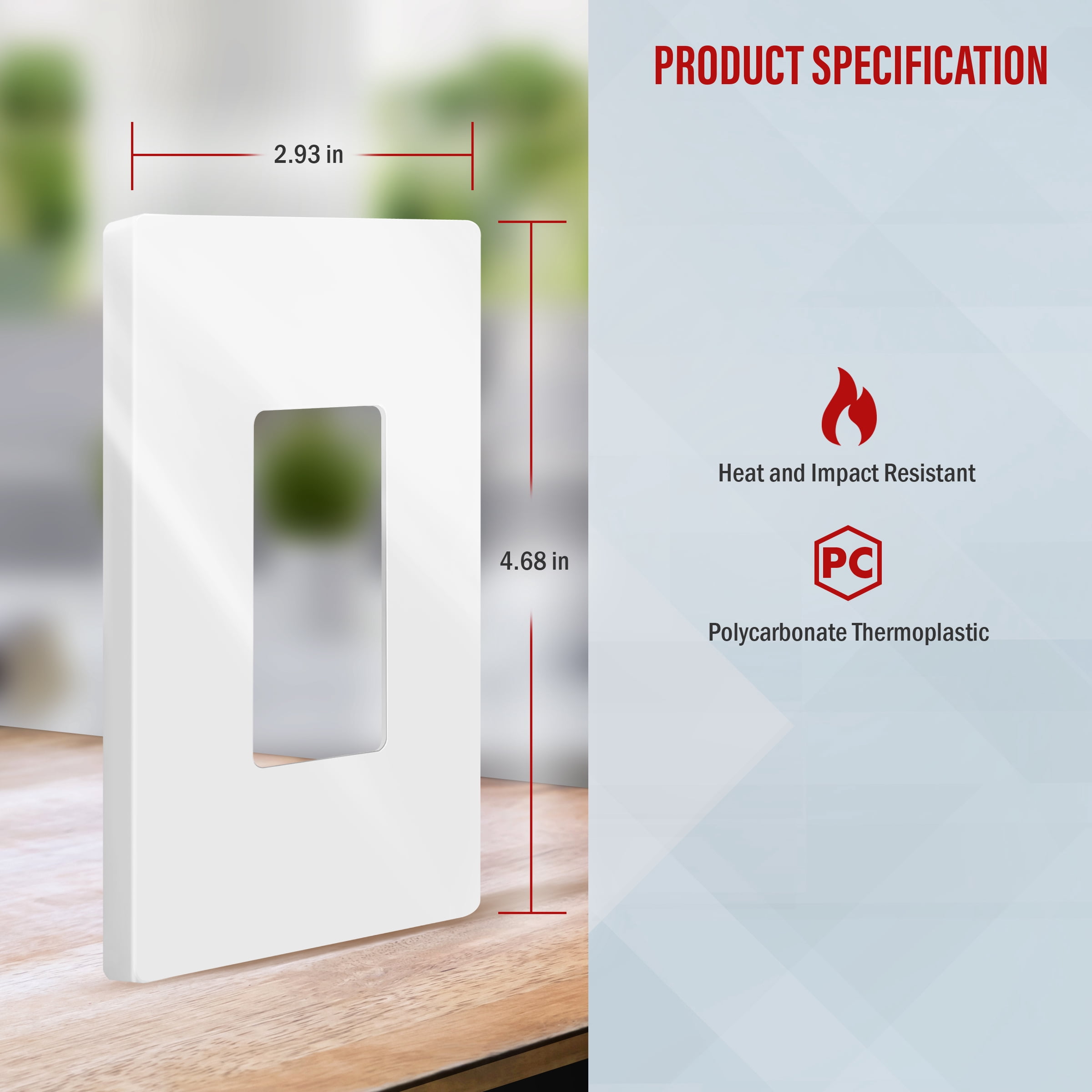Enerlites Screwless 1-Gang Decorator Wall Plate, Rocker Switch/Outlet Cover, Size 1-Gang, SI8831-W-100PCS, White (100 Pack)