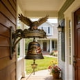 thumbnail image 5 of American Flag & Bald Eagle Patriotic Wall Bell, Rustic Vintage Liberty Bell Chime – Weatherproof Metal for Farmhouse Porch, Outdoor Fence, Patio & Garden Decor, 5 of 8