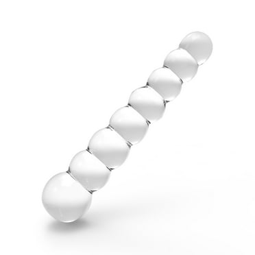 MATATA Clear Glass Anal Plug G-Spot Massager, Crystal Butt Plug Dilator Anal Sex Toys for Couples