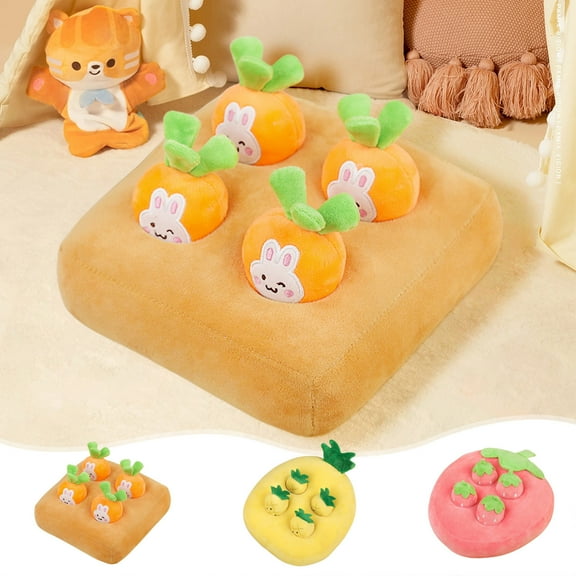Viflosae Stuffed Animals Boys Toys 10-12 Years Old Children's Play Toys 10 Year Old Boy Gifts Carrot Toys Interactive Strawberry Picking Dolls Pineapple Toys Large Dog Gain Toys