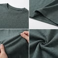 thumbnail image 4 of Men's Long Sleeve T-Shirts Lightweight Super Soft Athletic Crew Neck Tees for Running Lounging Casual Workout Gray, 4 of 6