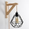 thumbnail image 6 of 15FT Plug in Hanging Light Fixture, Pendant Lamp Lights Cord with Switch Cord E26 Bulbs Socket, DIY Twisted Hemp Rope Overhead Lamps for Farmhouse Bedroom Home Lighting Decors, 6 of 8