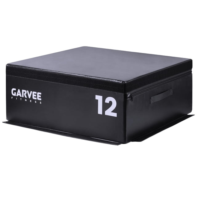 Stackable Plyo Box 12 Inch, Adjustable Plyometric Jump Box, Soft Foam Step Up Boxes for Home Gym Workouts, Soft Plyo Box for Professional Strength, HIIT, Step-Ups, and Training