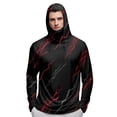thumbnail image 5 of Sun Protection Hoodie Shirts for Men with Mask UV Spf Upf 50+ Rash Guard Shirt Summer Outdoor Fishing Long Sleeve Hoodies,Black XL, 5 of 5