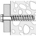 thumbnail image 4 of unique Set Of 10 Concrete Screws With Hexagonal Head With Base/collar 8x100 Mm - Direct Fixing Without Dowel - For 10 Mm Hex Key - In Steel - For Reno, 4 of 5