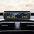 thumbnail image 3 of Car Solar Digital Clock with LCD Time Date In-Car Temperature Display for Outdoor Personal Car Part Decoration A, 3 of 5