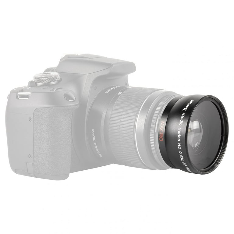 ULTIMAXX 0.43x DSLR Camera Wide Angle Macro Lens - 58mm - Walmart.com