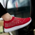 thumbnail image 6 of VoxSoles Women's Rhinestones Mesh Sport 𝖲lip-on Shoes,Non 𝖲lip Good Arch Breathable Lightweight Casual Sock Sneaker Nurs𝖾 Shoes, 6 of 8
