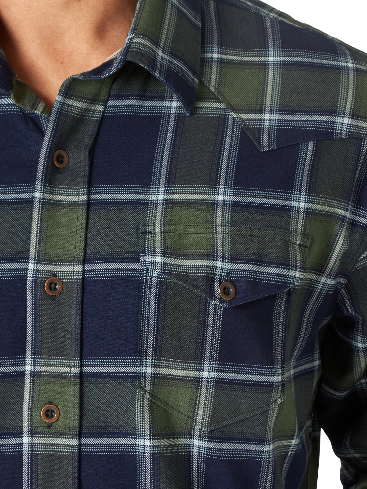 Wrangler Men's Premium Slim Fit Plaid Shirt