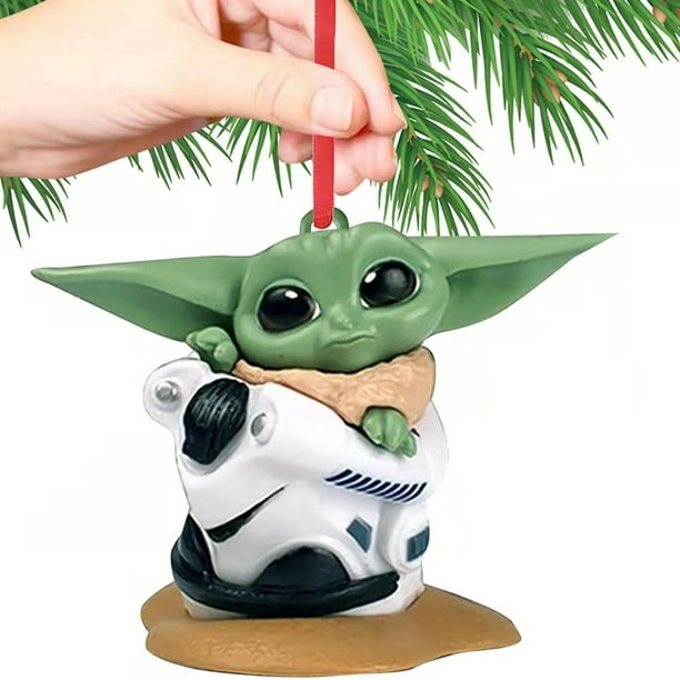 2022 New Year Disney Baby Yoda Pendant Cartoon Christmas Decoration Xmas  Tree Hanging Ornament Kids Gift Cute Doll Noel Navidad 
