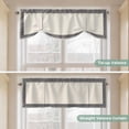 thumbnail image 5 of Black Cream Greek Key Tie Up Valance Curtains for Windows, Kitchen Curtains Window Treatments, Geometric Greece Ancient Rustic Short Window Shades Valances for Bedroom Bathroom Cafe 42"x12", 5 of 8