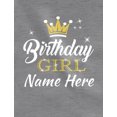 thumbnail image 2 of Customized Birthday Girl Shirt Princess Crown Youth Kids Girls' Fitted T-Shirt L (7-8) Wow pink, 2 of 4