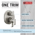 thumbnail image 2 of Delta T27989-SS-PR Tetra 17 Series Pressure Balanced Valve Trim - Lumicoat Stainless, 2 of 3