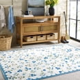 thumbnail image 2 of SAFAVIEH Martha Stewart Jayce Floral Machine Washable Area Rug, Ivory/Light Blue, 4' x 6', 2 of 11
