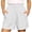White(Womens Shorts), variant on GUACER Shorts for Women Elastic Waisted Pleated Dressy Shorts with Pockets Casual Loose Wide Leg Shorts