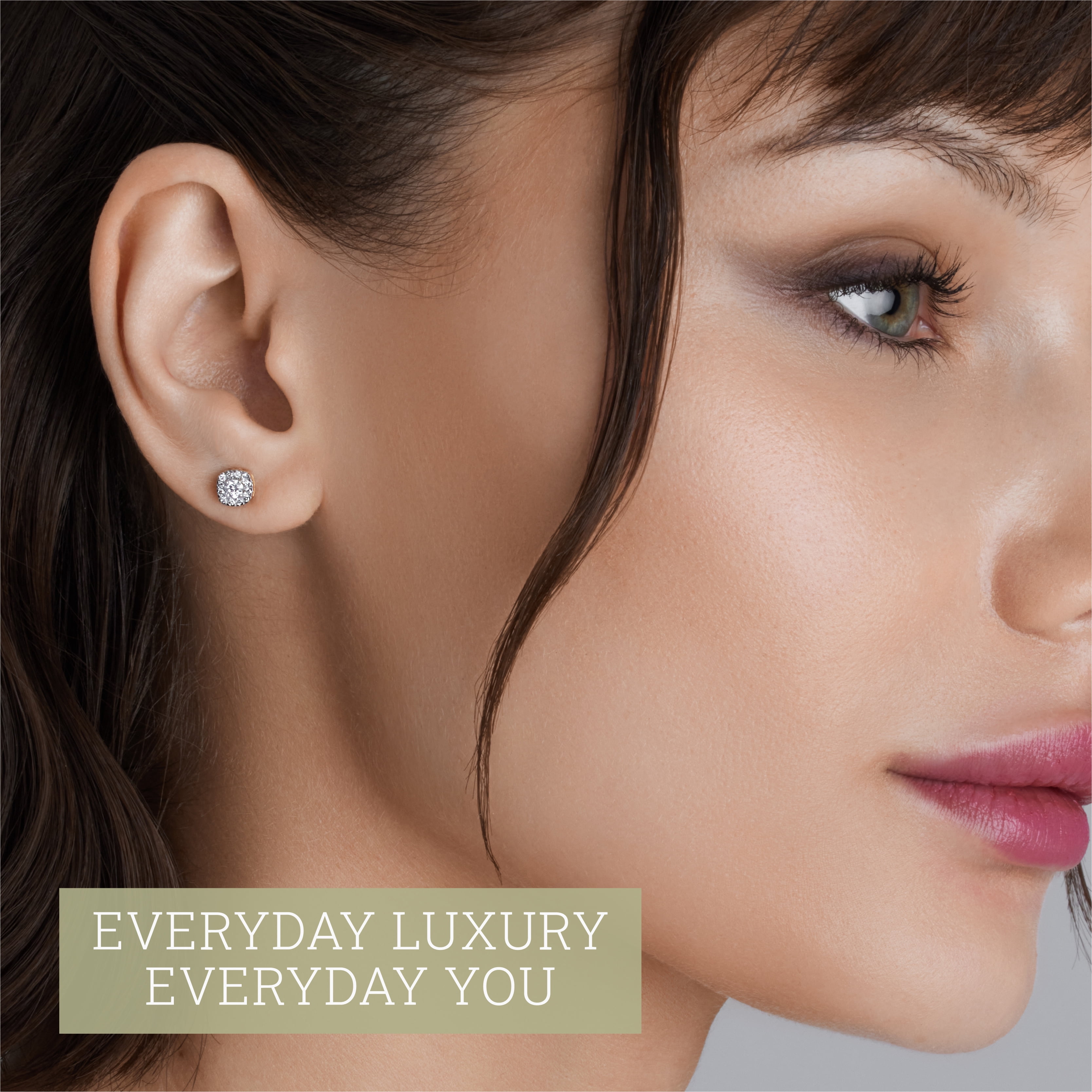 Gilded 1/4 Carat Total Weight Lab-Grown Diamond 14KT Yellow Gold Plated Silver Stud Earrings for Women, Cushion Halo Studs Hypoallergenic Fine Jewelry, Prong Setting Push Back Nut SI1 Clarity F Color