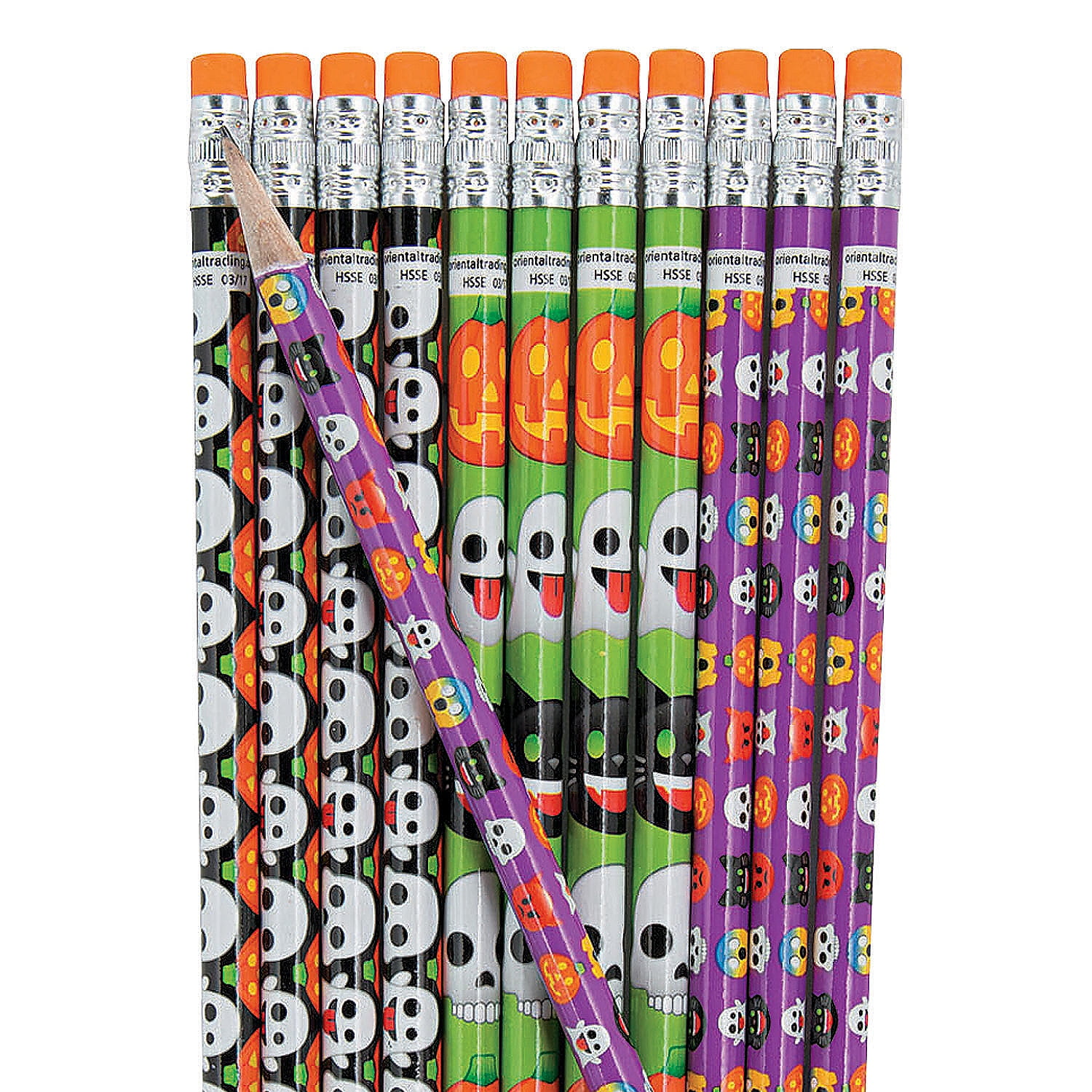 Pencils Jack O Lantern Pencils Printed Stationery for Halloween 2dz Fun Express Pencils Halloween 24 Pieces 