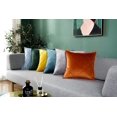thumbnail image 6 of Pack of 2 Velvet Throw Pillow Covers Sofa Decoration 18" x 18" Soft Square Cushion Case Nordic Style Solid Plaid Cover for Bedroom Living Room Car Outdoors Couch Bed Chair, 6 of 8