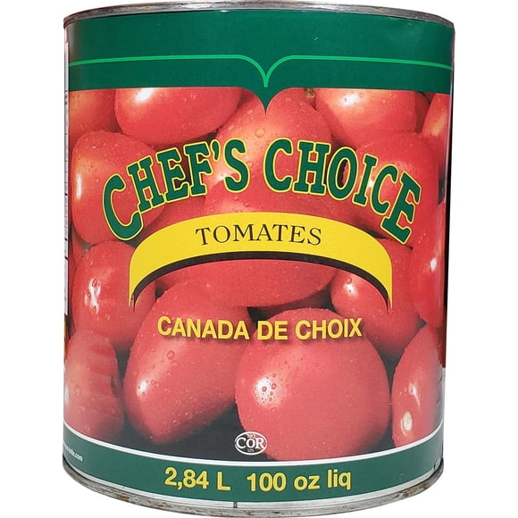 Choix du Chef - Tomates Entières - 100 Oz - 6 Ct - Goût Authentique Mûri sur Vigne et Valeur à Grand Volume (1 Ct)