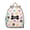 Beige-64, variant on Vintage Dog Illustration Student Backpack – Playful Puppy Paw Print with Bone and Tail Cartoon Design, Artistic Watercolor Style for School
