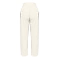 thumbnail image 4 of Yuhangmm Women's Pants, Women Waist Wide Leg Pants High Waisted Wide Leg Pants Fashion Elastic Trousers Comfy Straight Leg Long Pants With Pockets Womens Pants White XXL, 4 of 6