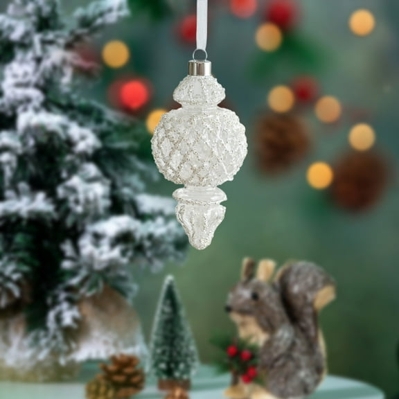 BOPORO Large Christmas Ball Ornaments, 2Pcs Shatterproof Diamond Ornaments Christmas Tree Decorations Champagne Christmas Big Ornaments Hanging Ball for Holiday Christmas Decorations Gold