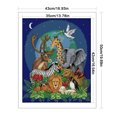 thumbnail image 2 of Hilo de bordar de algodón Wdftyju Kit de punto de cruz estampado de mundo Animal 11CT 43x50cm, 2 of 9
