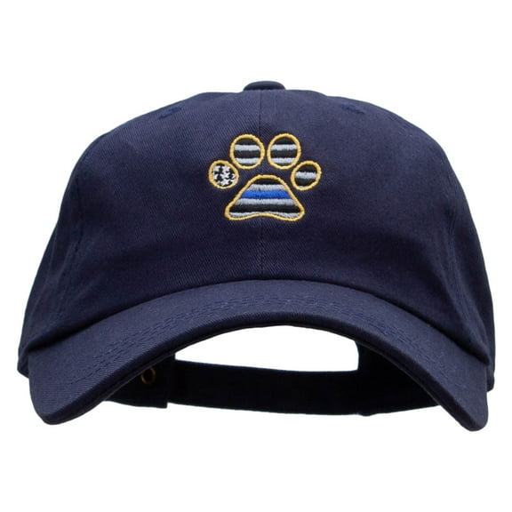 Paw Cop Embroidered Washed Cap - Navy OSFM
