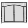 thumbnail image 1 of Flat Fireplace Screen w Doors in Black (44 in. Width), 1 of 1