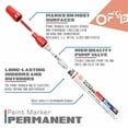 thumbnail image 3 of OFC-P Oil-Based Permanent Paint Marker Pen,Medium Tip,Black,Pack of 6, 3 of 7