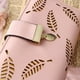 thumbnail image 5 of Monedero largo de cuero rosa, cartera de cuero linda para mujer, estuche de embrague para mujer a la moda, soporte con colgante de hoja, cremallera para moneda, 5 of 5