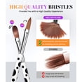 thumbnail image 4 of MelodySusie 3Pcs Nail Art Brush Set, Sizes 8 10 14 for Acrylic Application and Powder Extension, Zebra, 4 of 8