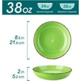 thumbnail image 2 of Bonita Pasta Bowls Set 6, 38 oz shallow bowls, ceramic Italian panels and salad bowls, microwave and dishwasher safe restaurant, in a variety of colors, 2 of 7