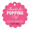 thumbnail image 1 of 100 PCS Personalized Baby Shower Favors Tags Custom Quote Thank You For Popping By Baby Shower Gift Hang Tags, 1 of 1