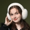 thumbnail image 4 of Guiexla Women Winter Earmuffs Faux Fur Thick Cozy Solid Color Elastic Lightweight Anti slip Foldable Ear Ear Cover Outdoor Ear Warmers, 4 of 8