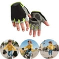 thumbnail image 2 of MEZZALL Kids Outdoor Sports Exercise Cycling Gloves Half Finger Through Open Finger Gloves Sports (4Y 12Y) Classic Toddler Mittens, 2 of 3