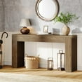 thumbnail image 4 of Tribesigns 59-Inch Wooden Console Sofa Table with Vertical Slat Legs, Entryway Accent Table for Hallway or Living Room, Rustic Brown, 4 of 5