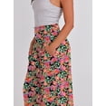 thumbnail image 5 of ANRABESS Womens Wide Leg Pants Summer Casual Palazzo Lounge Pants High Smocked Waist Loose Beach Pants with Pockets, 5 of 11
